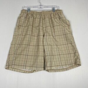 GRAYSON‎ short pants size M Beige striped knee height  pockets